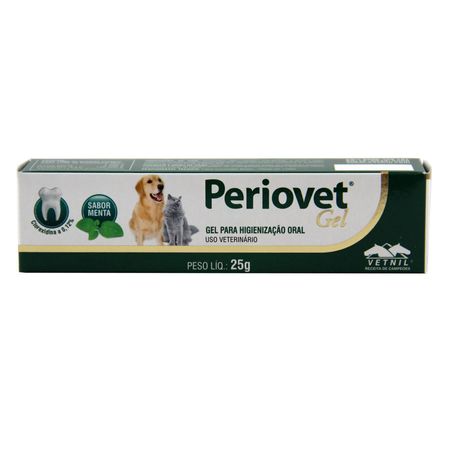 Periovet Gel Higiene Bucal Cães e Gatos 25g Vetnil