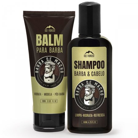Kit Basico Barbudo Barba Lenhador Shampoo + Balm Oferta