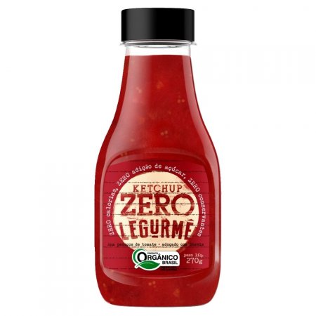 Ketchup Orgânico Legurmê Zero açúcar Bisnaga 3 und 270g cada