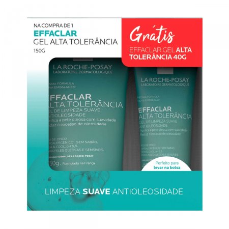 Kit Gel de Limpeza Facial Effaclar Alta Tolerância Antioleosidade com 150g + 40g