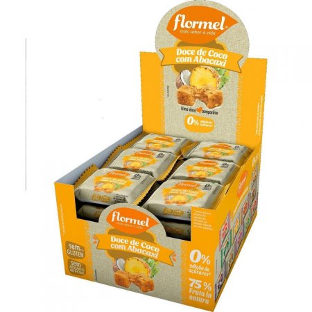 Doce de Abacaxi com Coco Zero Açúcar 24 unidades Flormel