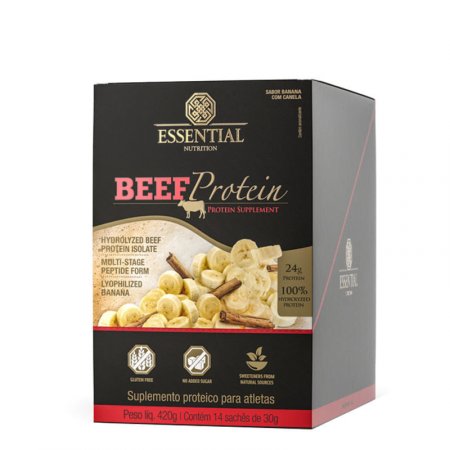 Beef Protein Essential Nutrition Banana com Canela 14x30g
