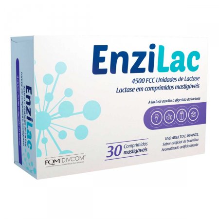 Enzilac 4500UI com 30 comprimidos mastigáveis