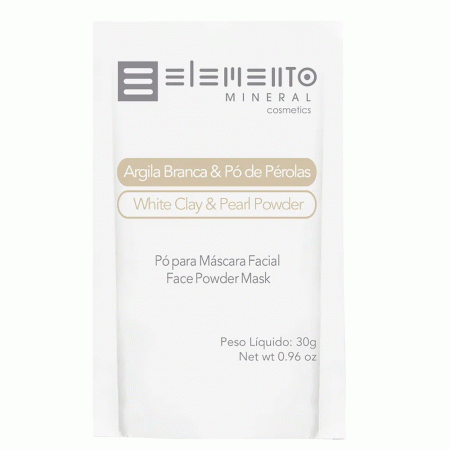 Elemento Mineral Argila Branca c/ pó de Pérolas 30g