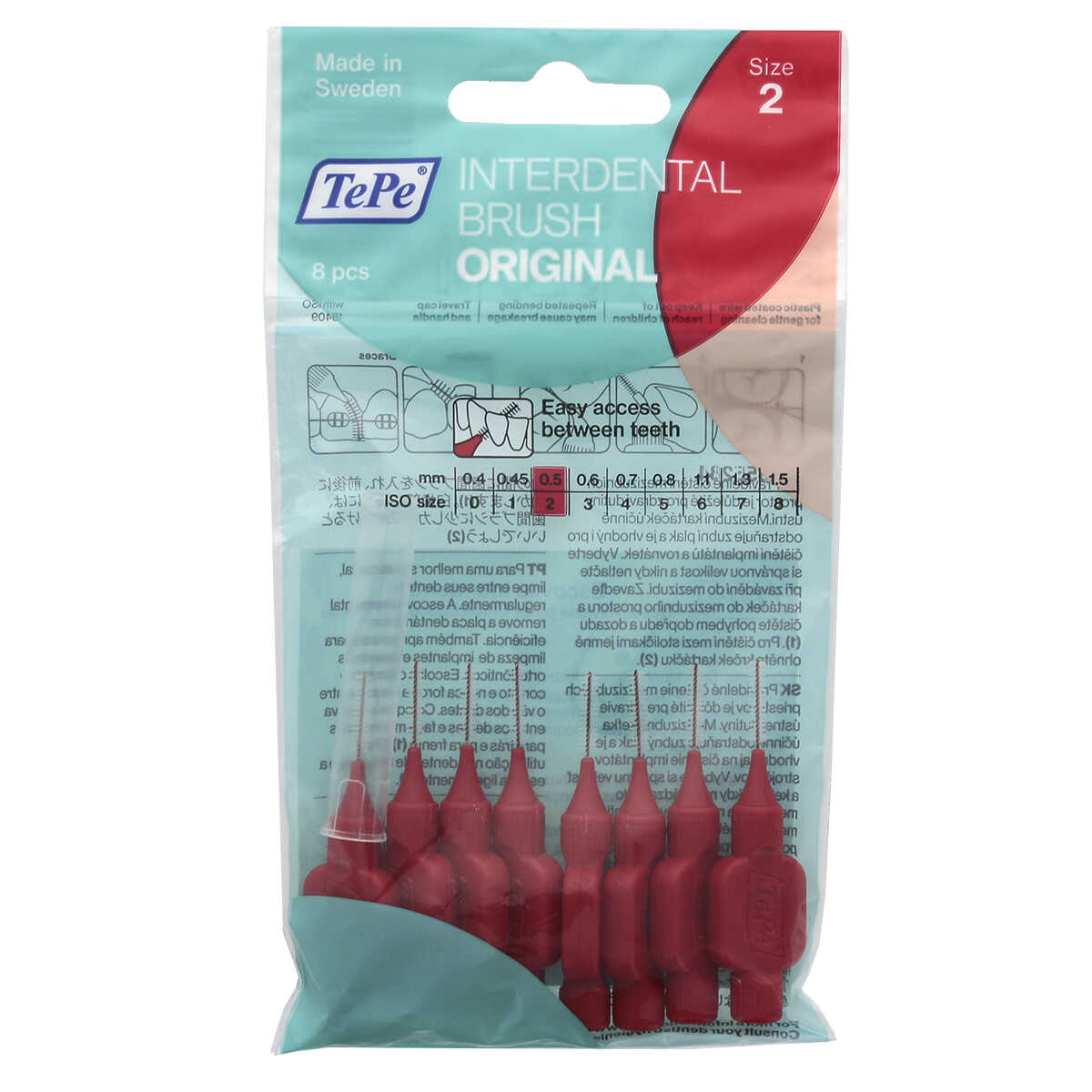 Escova Interdental Cerdas Macia Vermelha 0,5MM