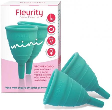 Coletor Menstrual Fleurity Mini com 2 unidades