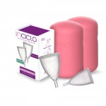KIT 2 COLETORES MENSTRUAIS INCICLO A E B + 2 CÁPSULAS ESTER. COR: ROSA