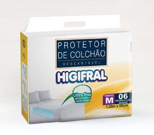 Lençol Protetor Colchão Descart. Grande 1,5mx80cm Higifral