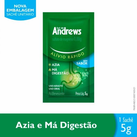 Sulfato de Magnésio 0,88g Sal de Andrews Pó Efervescente com 5g