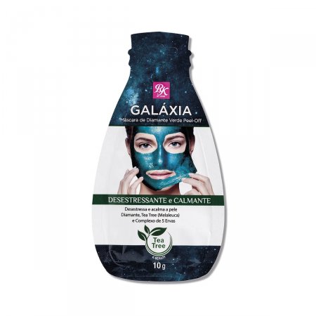 Máscara Facial de Diamante Verde Peel-Off RK By Kiss Galáxia Desestressante e Calmante com 1 unidade