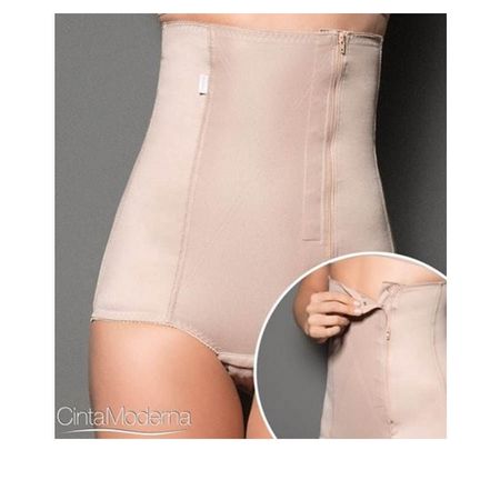 Cinta Pós Parto com Ziper Lateral Ref 537 Cinta Moderna EG