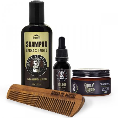 O Melhor Kit De Barba Com Shampoo Oleo Pomada E Pente