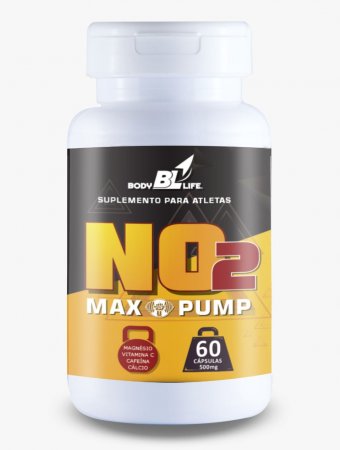No2 Max Pump Cálcio Bodylife 60 Capsulas 500mg Natural - Linduras