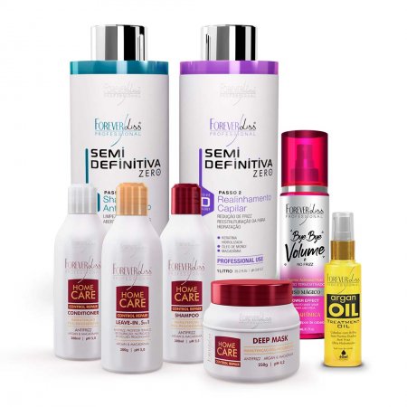 Kit Realinhamento Capilar com Semi Definitiva Kit Home e Óleo de Argan