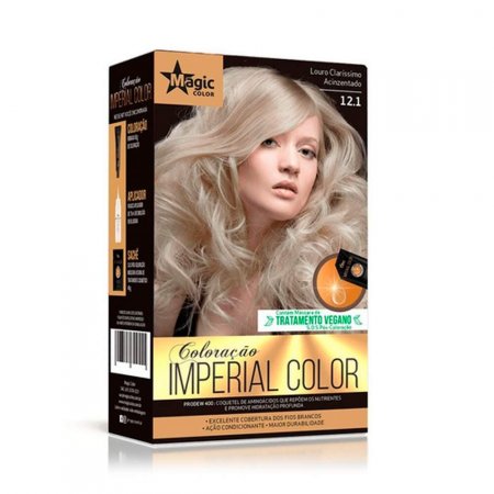 Coloração 12.1 Louro Claríssimo Acinzentado Magic Color 165G