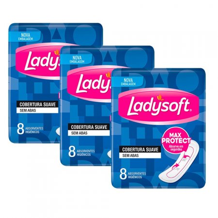 Absorvente Ladysoft Normal Suave Sem Abas 24 Unidades