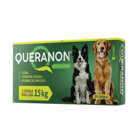 Suplemento Vitamínico Avert Queranon 30 Cápsulas para Cães Grandes