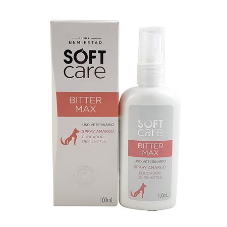 Bitter Max Spray Amargo 100ml Soft Care Cães e Gatos Educacional