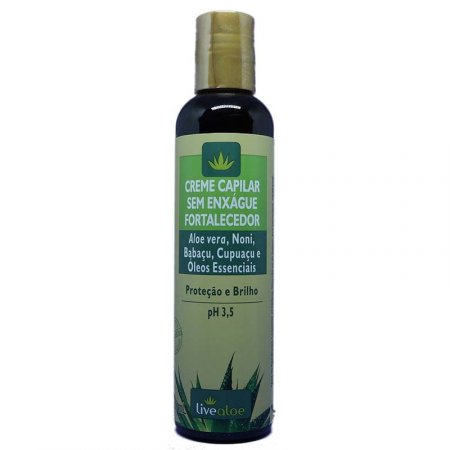 Creme Capilar Sem Enxague Fortalecedor Aloe Vera Livealoe 200ml