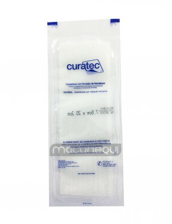 Compressa com Emulsão de Petrolatum Curatec 7,6x20,3cm