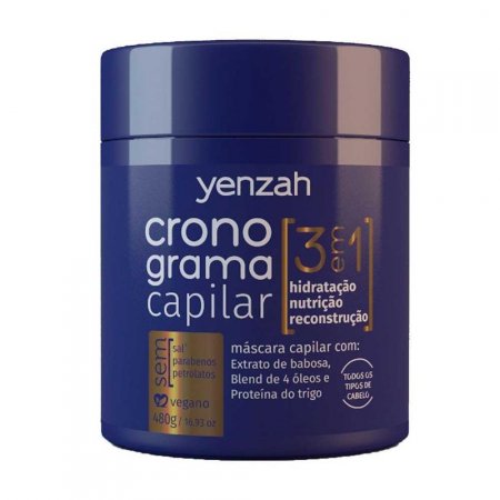 Mascara Yenzah Cronograma Capilar 3 em 1 480g