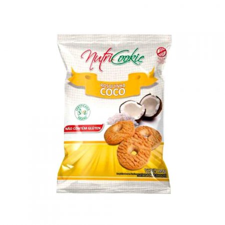 Rosquinha Integral Sem Glúten Sabor Coco NutriPleno 120g