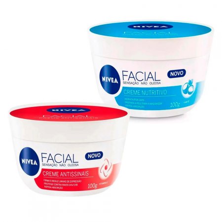 Kit Nivea Creme Antissinais 100g  + Creme Nutritivo 100g
