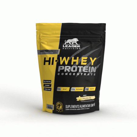 Hi-Whey Protein Concentrate 100% 900gr refil - Leader Nutrition
