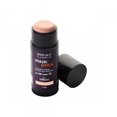 Protetor Solar Facial em Bastão Pink Cheeks FPS90 Cor 10km com 14g