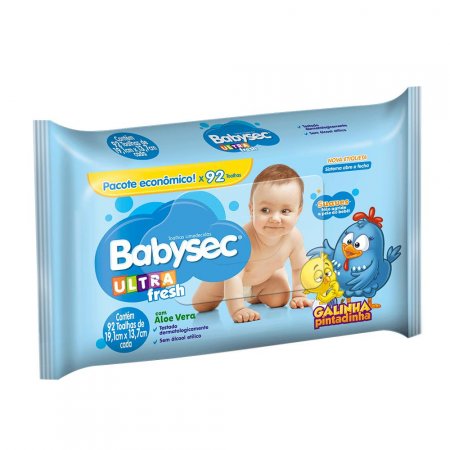 Lenço Umedecido Babysec 92 Unidades