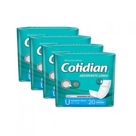 Absorvente Longo Cotidian 80 Unidades