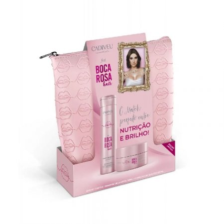 Kit Blonde Reconstructor Cadiveu feat. Boca Rosa Hair - Shampoo + Máscara + Nécessaire
