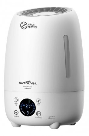 Umidificador E Purificador De Ar Digital 4,8l Britânia Ultra
