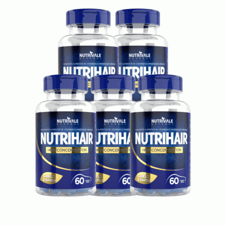 Nutrihair Cabelo/Barba 5 Unidades 500mg C/60cáp - Linduras
