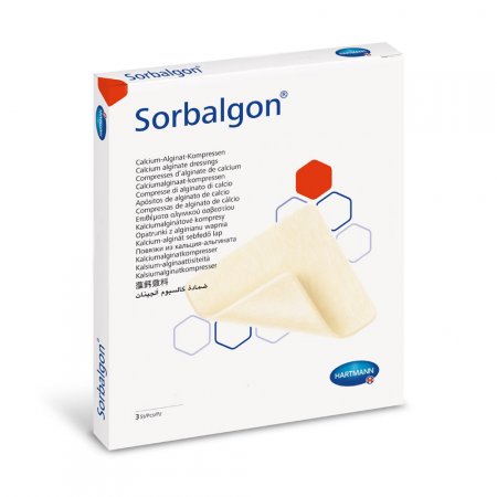 Compressa de Alginato de Cálcio Sorbalgon 10x10cm Hartmann