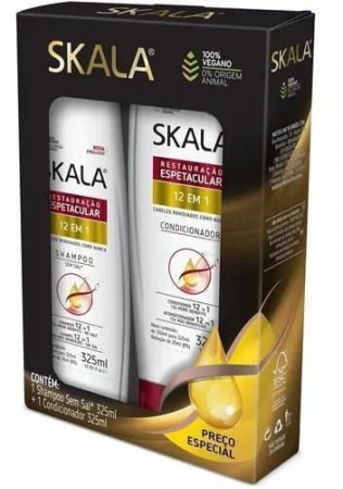 Kit Shampoo + Condicionador Skala - 325 Ml Cada - 12 Em 1