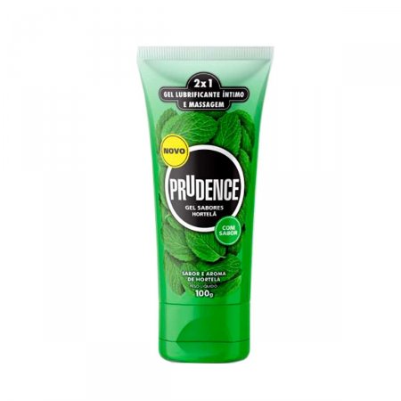 Gel Lubrificante Prudence Gel Sabores Hortelã com 100g