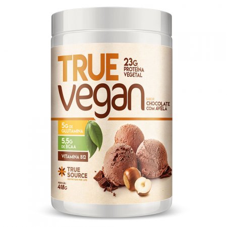 Proteína Vegana True Vegan Chocolate com Avelã 418g - True Source