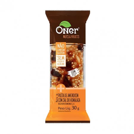 Barra de Pasta de Amendoim com Sal Rosa 30g - Oner