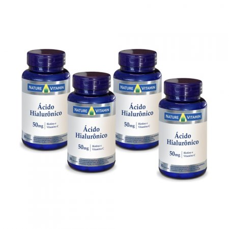 Ácido Hialuronico 40mg - 30 Cáps - 4x - Nature Vitamin