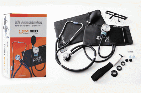 Kit Acadêmico Pa Med Preto Adulto KPA234