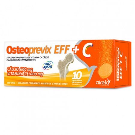 Osteoprevix EFF+C Efervescente Airela  Laranja c/10 Compr