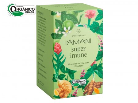 Chá Orgânico Iamaní Super Imune Cúrcuma Hortelã Gengib 15sac