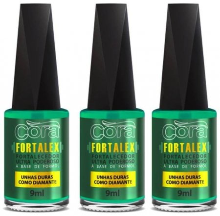 Esmalte Cora Fortalex 9ml com 03 unidades