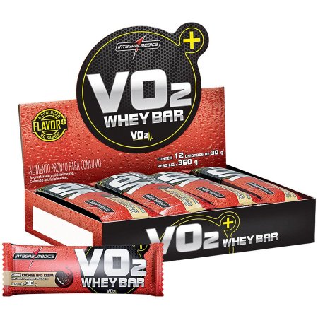 VO2 Protein Bar Cookies'n Cream 12 Unidades Integralmedica