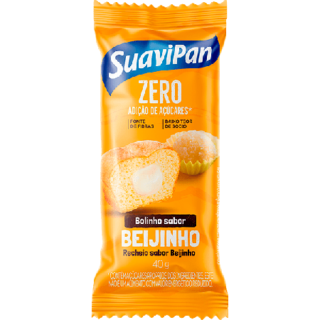 BOLINHO ZERO SABOR BEIJINHO 40G / DISPLAY C/ 12 UNID.