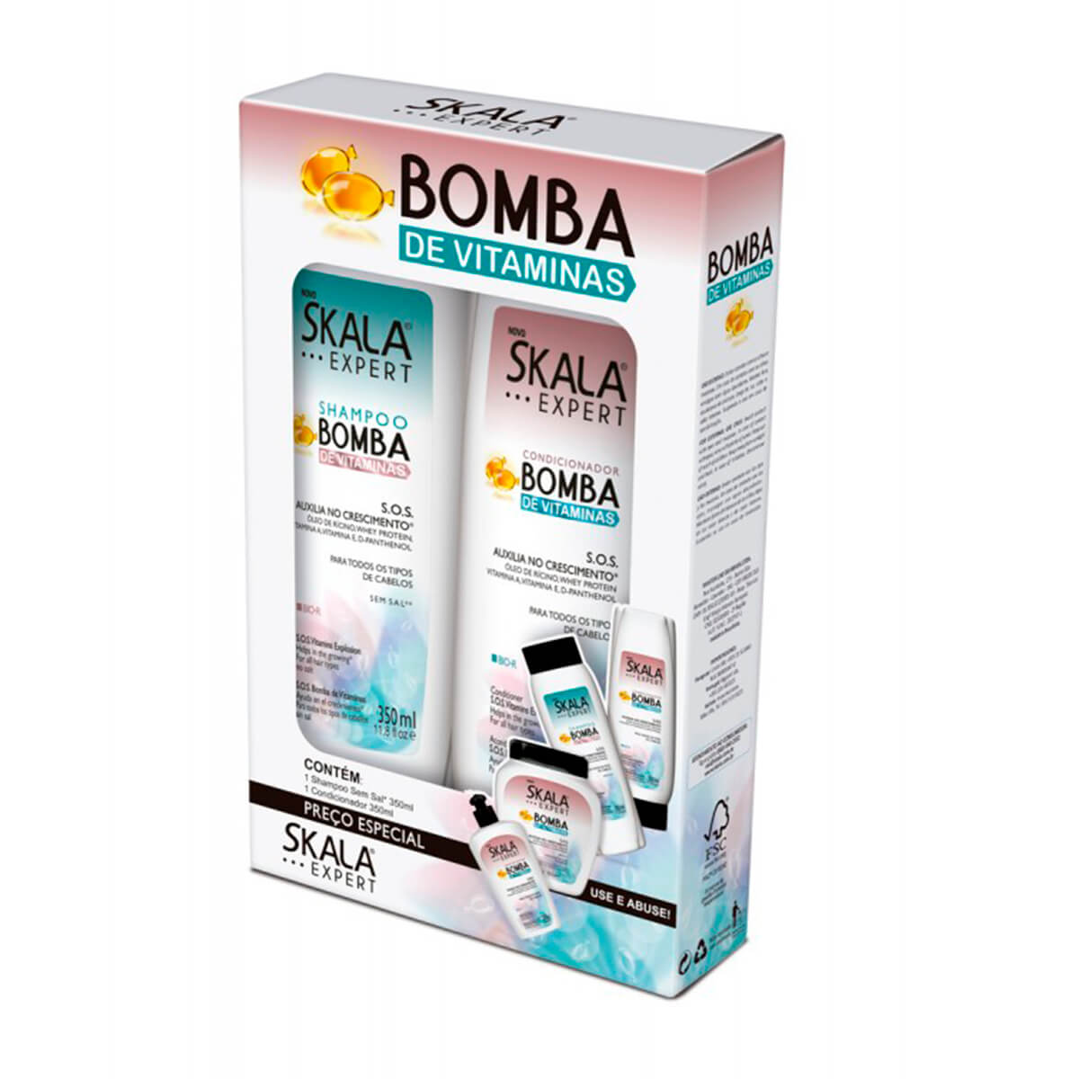 Kit Shampoo + Condicionador Skala Expert Bomba de Vitaminas