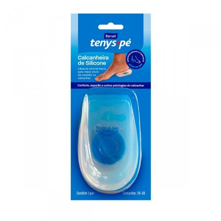Calcanheira de Silicone Tenys Pé Tamanho 34 - 38 com 1 Par