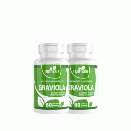 Graviola+Vitamina+Selênio 2 Un 500mg Natural C/60 Capsulas - Linduras