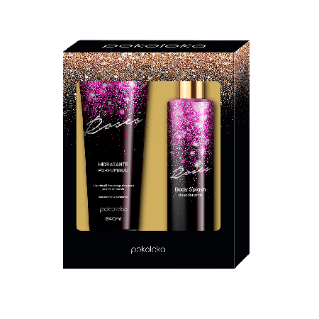 PokoLoka KIT Roses - Hidratante Perfumado 240ml e Body Splash 250ml